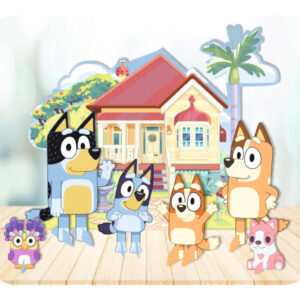 Sada dekorácii na stôl,  - Bluey 7 ks