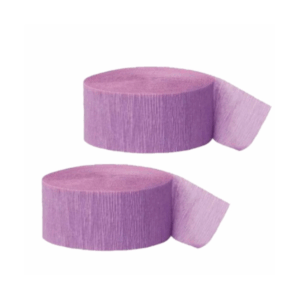 Krepová stuha, 25 m x 4,5 cm, fiaľová, 2 ks