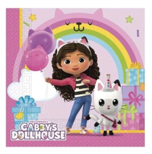 Papierové servítky, Gabby ‘s Dollhouse, 33 x 33 cm