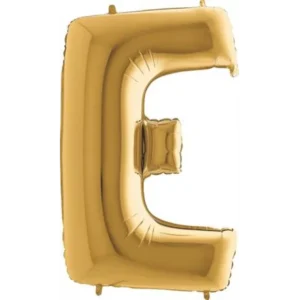 Balón, písmeno ''E'', zlatá, 102 cm