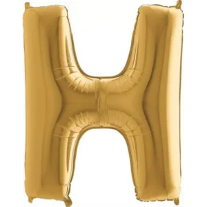 Balón, písmeno ''H'', zlatá, 102 cm